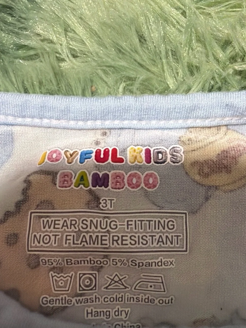 Kids Cookie Monster Blue bamboo  Pajama Top